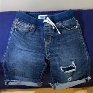 Kid Old navy blue jean karate slim shorts